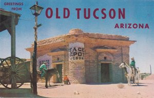 Replica of Old Tucson Stage Depot for Movie Set of Movie Arizona