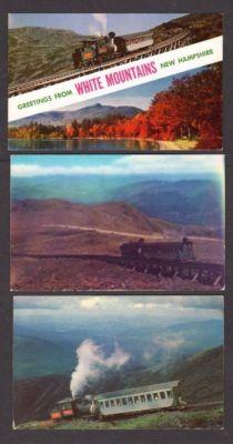 Lot 3 Cog Railroad Train  Mt Washington NEW HAMPSHIRE Postcards Railway