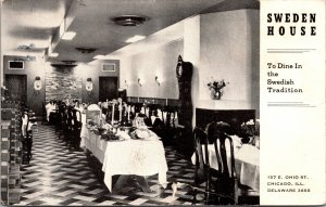 Postcard Interior of Sweden House Restaurant in Chicago, Illinois~2465