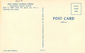 Postcard Arizona Jerome Holy Family Catholic Church 1960s Bradshaw 23-8127