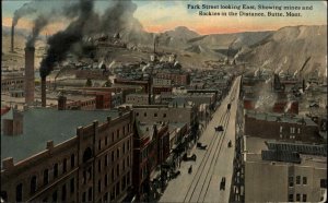 Butte Montana MT Park Street Mines and Rockies Mining c1910 Vintage Postcard