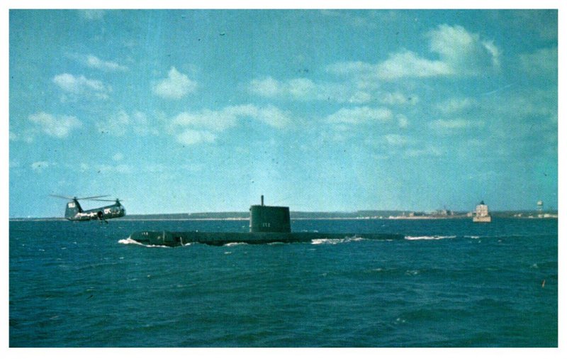 U.S.S.Nautilus Maiden Voyage  leaving New London CT harbor