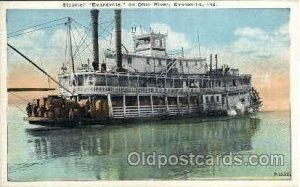 Steamer Evansville on the Ohio River, Evansville, Ind, Unused 