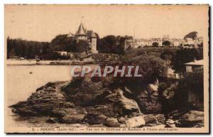 Postcard Ancient Pornic View of the Chateau and the Rochers Anse oux Holding ...