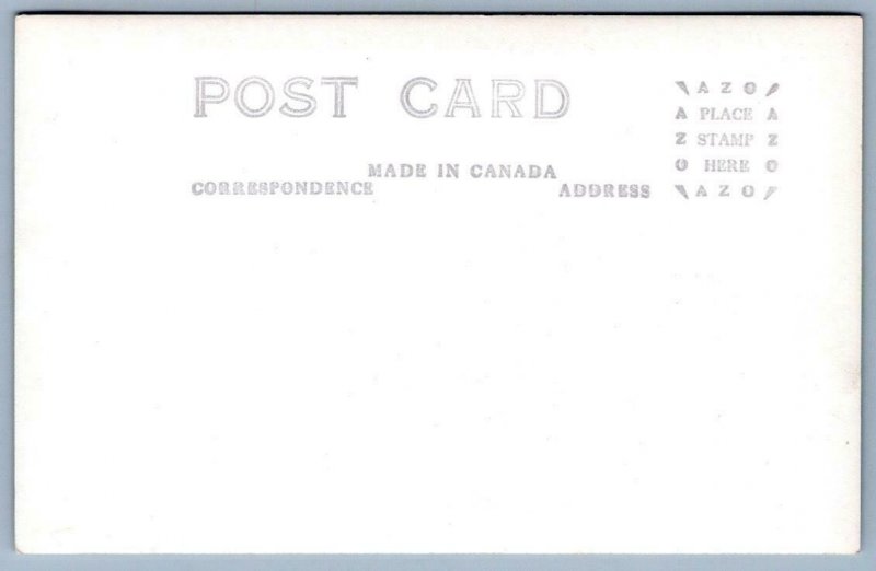 RPPC SHELBURNE NOVA SCOTIA CANADA PUBLIC WHARF*BOATS*AZO STAMP BOX*1920's 