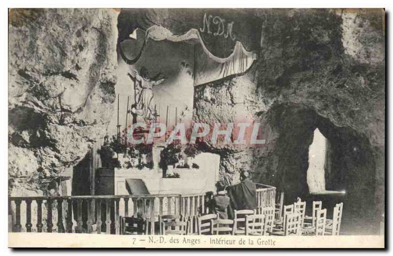 Postcard Old N D Angels Cave Interior