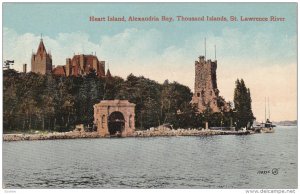 THOUSAND ISLANDS, Ontario, Canada, 1900-1910's; Heart Island, Alexandria Bay,...