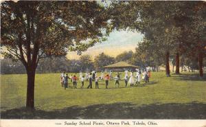 B44/ Toledo Ohio Postcard Lucas County 1909 Ottawa Park Sunday School Picnic