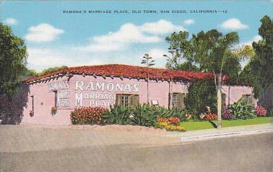 California San Diego Ramonas Marriage Place Old Town