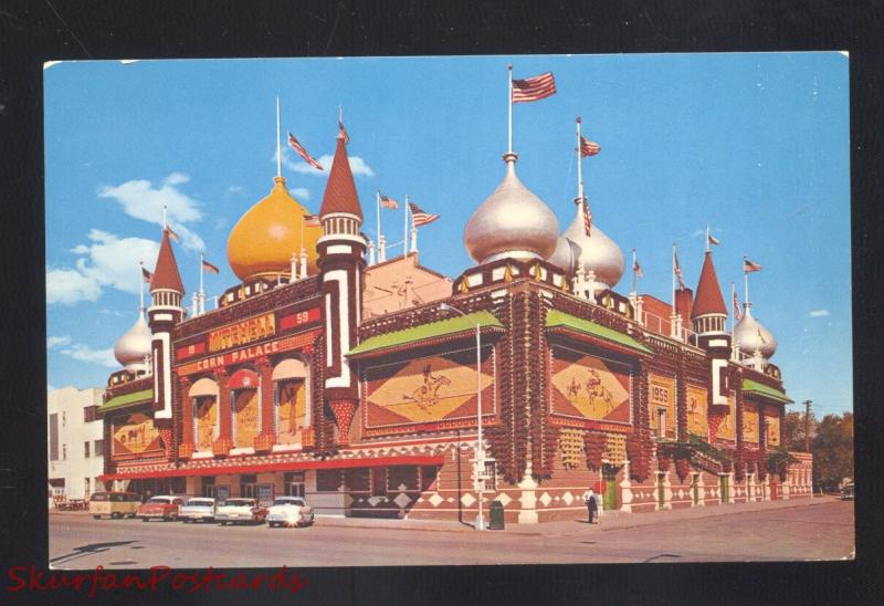 Mitchell South Dakota Famous Corn Palace 1950'S Cars Vintage SD