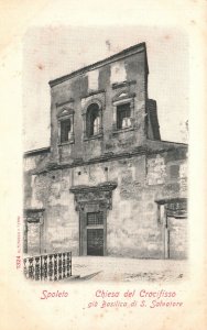 Vintage Postcard Chiesa Del Crocifisso Gia Basilica Di S. Salvaiore Umbria Italy