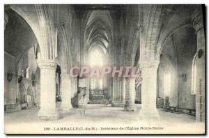 Postcard Old Lamballe Interior of The Church of our Lady