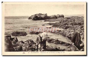 Old Postcard Quiberon Rochers De La Pointe De Beg Er Lan