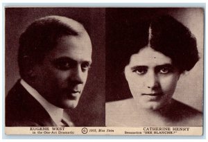 c1910's Eugene West And Catherine Henry Vaudeville Theatre Antique Postcard