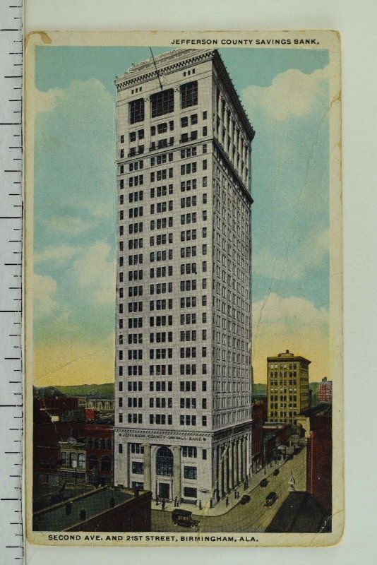 C.1910 Jefferson County Saving Bank, Birmingham, Ala. Vintage Postcard P52