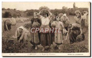 Old Postcard Musee Du Luxembourg Paris Jules Breton The recall of gleaners