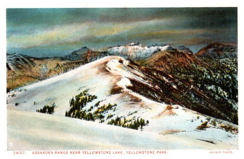 Yellowstone National Park, J.E. Haynes, Absaroka Range near Yellowstone Lake