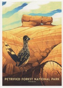 Petrified Forest National Park Arizona Birds Pueblo Homes USA Postcard