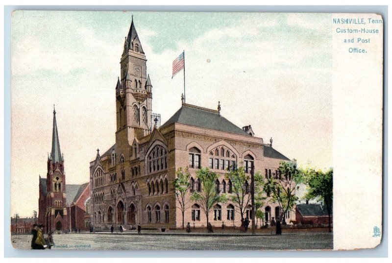 Nashville Tennessee TN Postcard Custom House And Post Office Building Tuck c1905