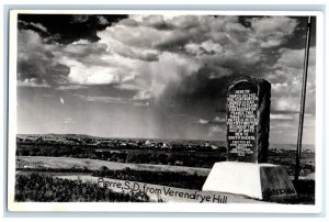 c1940's Pierre South Dakota From Verendrye Hill RPPC Photo Vintage Postcard