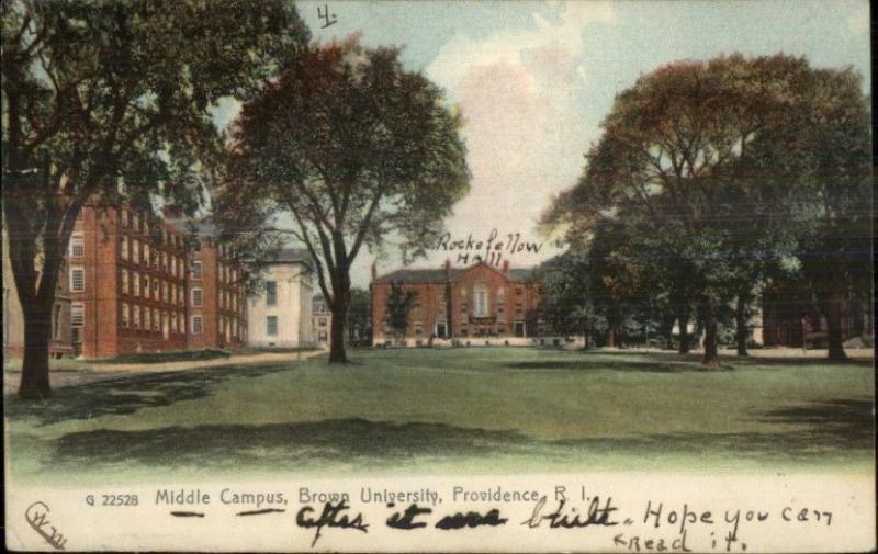 Providence RI Middle Campus Brown University Rotograph c1910 Postcard