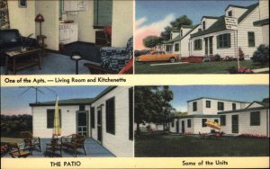 Virginia Beach Virginia VA Ray Anne Cottage Apartments Multi-View Linen Postcard
