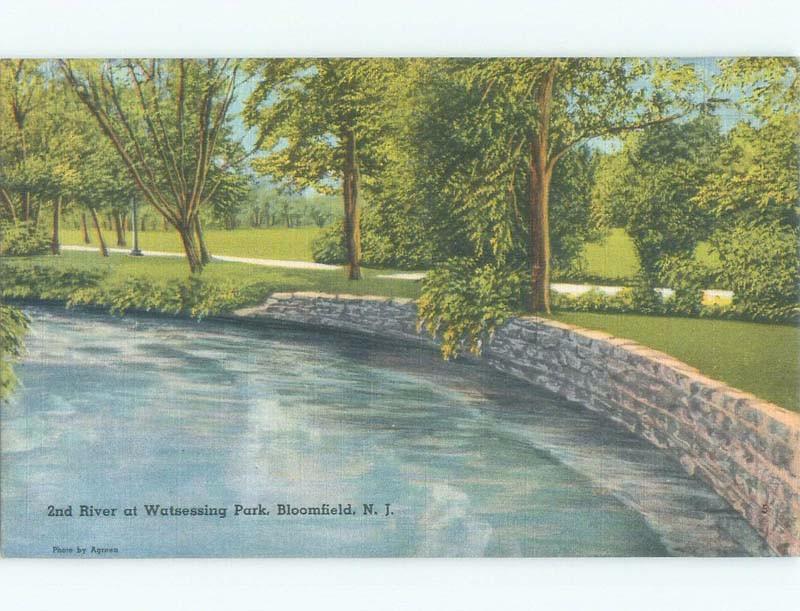 Unused Linen PARK SCENE Bloomfield New Jersey NJ c7895