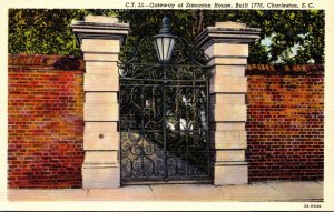 South Carolina Charleston Gateway Of Simonton House Built 1778  Curteich