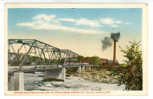 ME - Orono. International Paper Co. Mills, Bridge & Rapids