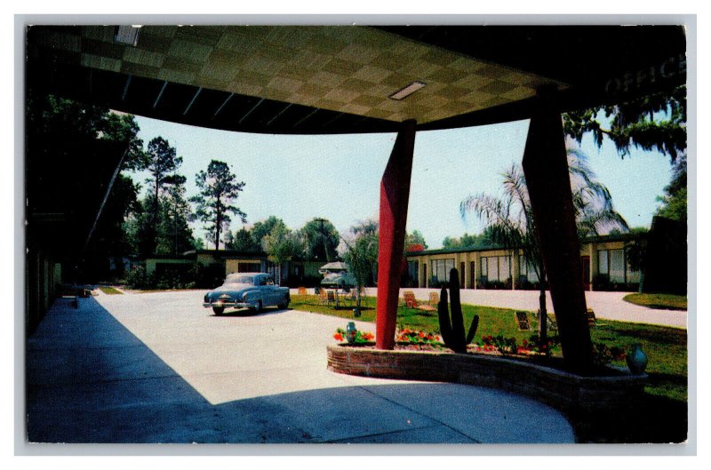 Postcard FL Shel-Lyn Motel Ocala Florida Old Cars 