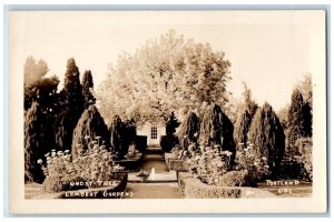 c1930's Ghost Tree Lambert Gardens Flowers Portland OR RPPC Photo Postcard