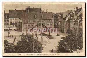 Old Postcard Mulhouse Place de la Reunion and the Town Hotel