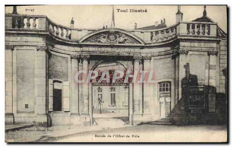 Old Postcard Toul Illustree Entrance of City Hotel