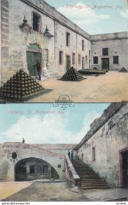 ST. AUGUSTINE, Florida, 1900-10s; Fort Marion, Doorway & Stairway
