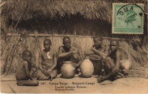 PC FAMILLE INDIGENE WAHUTU BELGIAN CONGO ETHNIC TYPE (a28594)