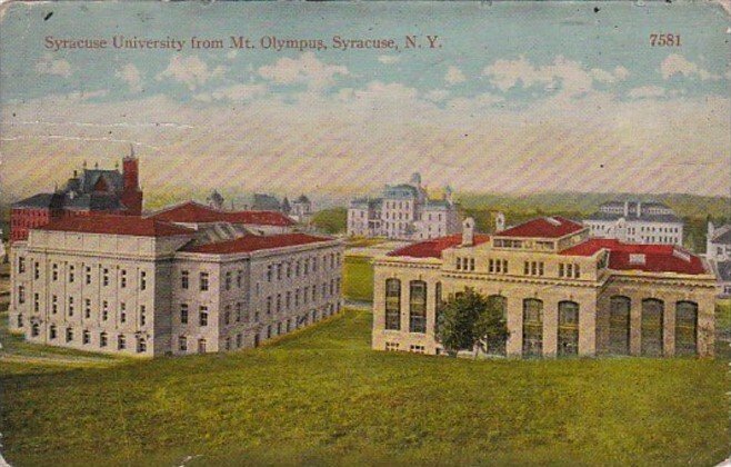 New York Syracuse University From Mount Olympus 1917