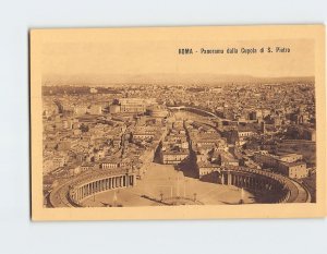 Postcard Panorama dalla Cupola di S. Pietro, Rome, Italy