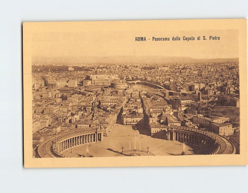 Postcard Panorama dalla Cupola di S. Pietro, Rome, Italy