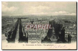Paris Old Postcard Panorama General view