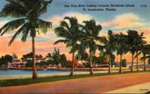 Florida Fort Lauderdale Las Olas Boulevard Looking Towards Hendricks Island