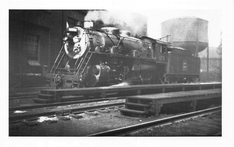 CENTRAL VERMONT RAILROAD ENGINE #474 @ MONTPELIER VT ENGINE POSTCARD*