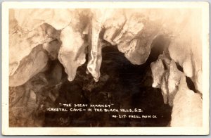 The Meat Market Crystal Cave Black Hills South Dakota Real Photo RPPC Postcard