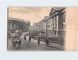 Postcard Trinity College & Bank of Ireland, Dublin, Ireland