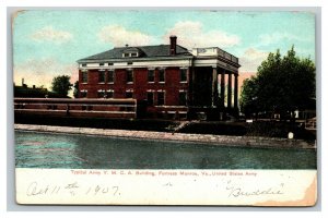 Vintage 1900's Military Postcard YMCA Building at Fortress Monroe Virginia