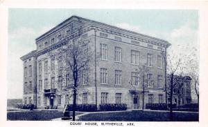 C68/ Blytheville Arkansas AR Postcard c40s Court House Building