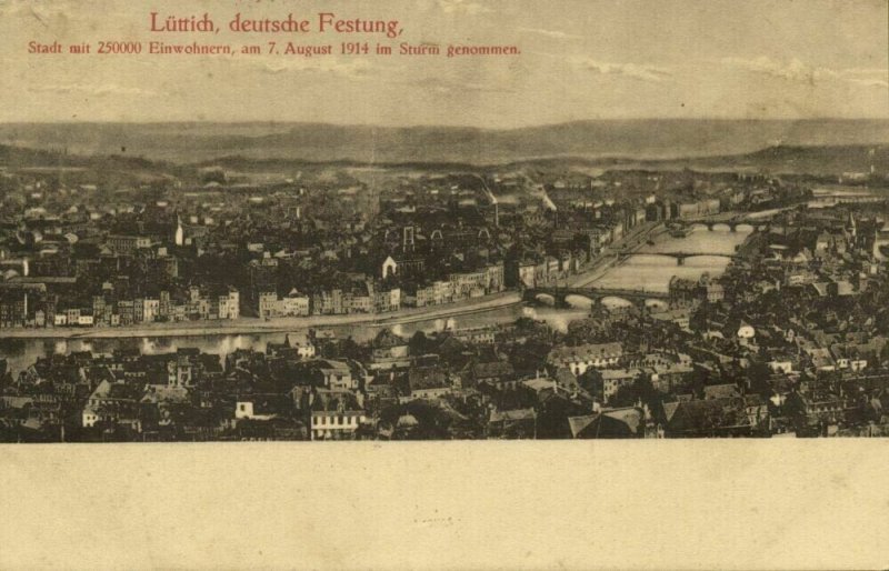 belgium, LUIK LIEGE LÜTTICH, Deutsche Festung, German Fortress (1914) Postcard
