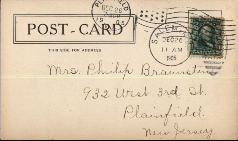 Salem NJ Broadway c1905 Postcard