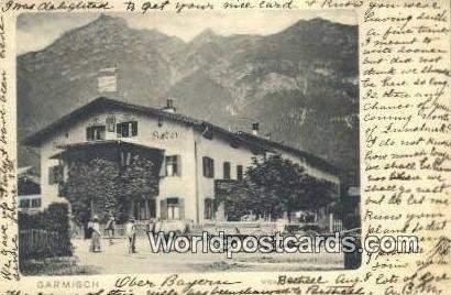 Villa Garmisch Partenkirchen Germany Postal Used Unknown, Missing Stamp 