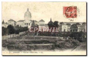 Old Postcard Angers View Towards God I & # 39Hotel