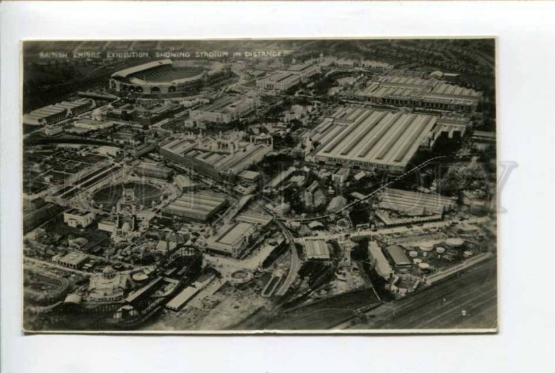 424302 UK GERMANY 1924 British Exhibition stadium Wembley RPPC lion stamps